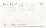 Pansy Division - Luis Illades Signed 3x5 Index Card Autographed Signature Band