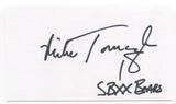 Mike Tomczak Signed 3x5 Index Card Autograph Football Chicago Bears Super Bowl