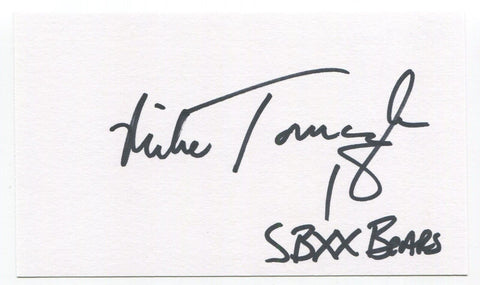 Mike Tomczak Signed 3x5 Index Card Autograph Football Chicago Bears Super Bowl