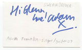 Swervedriver - Adam Franklin Signed 3x5 Index Card Autographed Signature