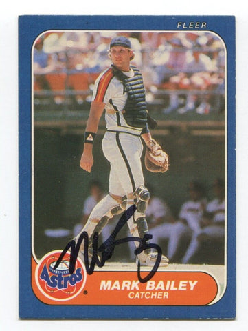 1986 Fleer Mark Bailey Signed Card Baseball Autographed AUTO #293