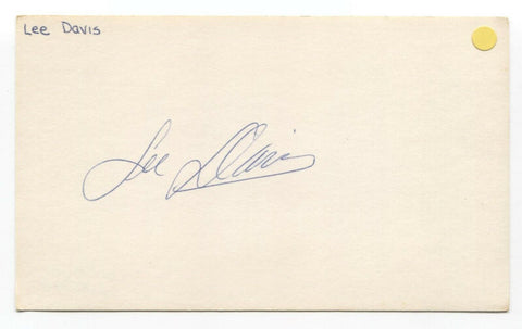 Lee Davis Signed 3x5 Index Card Autographed Signature ABA NBA Basketball
