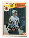 1983 O-Pee-Chee Barry Pederson Signed Card Hockey NHL AUTO #57 Boston Bruins