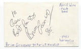 April Wine - Brian Greenway Signed 3x5 Index Card Autographed Signature