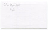 John Donaldson Signed 3x5 Index Card Autographed MLB Baseball 1974 Athletics