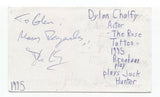 Dylan Chalfy Signed 3x5 Index Card Autographed Signature Actor Star Trek