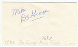 Mike DeGeorge Signed 3x5 Index Card Autographed Canadian News Host