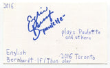 English Bernhardt Signed 3x5 Index Card Autographed Actress If/Then