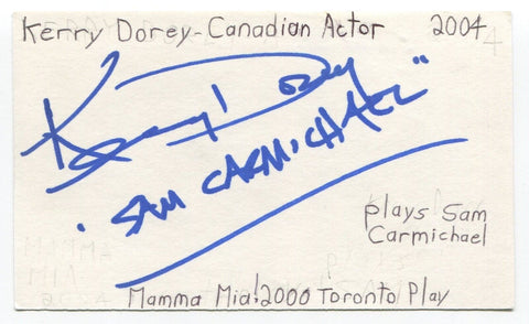 Kerry Dorey Signed 3x5 Index Card Autograph Actor Total Recall Mama MIa