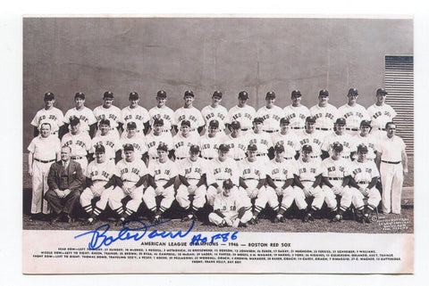Bob "Bobby Doerr" Signed Photo Autographed Baseball 1946 Red Sox Team Photo