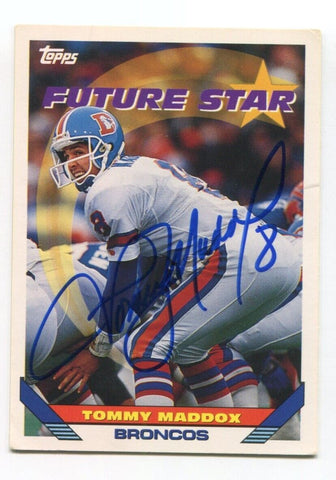 1993 Topps Tommy Maddox Signed Card Football Autograph NFL AUTO #124