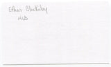 Ethan Blackaby Signed 3x5 Index Card Autographed Milwaukee Braves Debut 1962 MLB