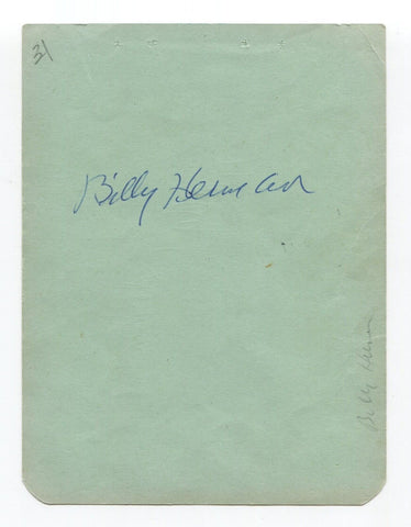 Billy Herman And Wally Osterkorn Signed Album Page Autographed Baseball MLB NBA