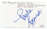 Paula Brancati Signed 3x5 Index Card Autographed Signature Actress Degrassi