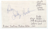 Ruben Santiago-Hudson Signed 3x5 Index Card Autographed Signature Actor Director