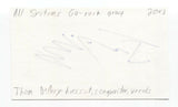 All Systems Go! - Thomas D'Arcy Signed 3x5 Index Card Autographed Signature