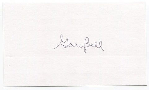 Gary Bell 3x5 Index Card Autographed Kansas Cleveland Indians Debut 1958