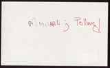 Michael Pollard Signed Index Card Signature Autographed AUTO