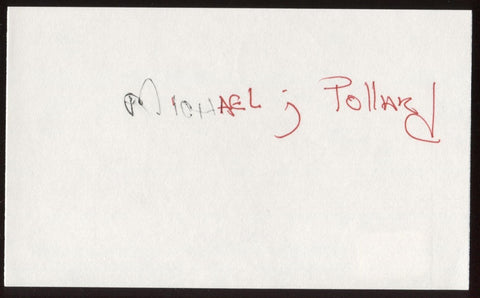 Michael Pollard Signed Index Card Signature Autographed AUTO