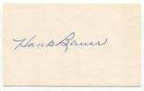 Hank Bauer 3x5 Index Card Autographed Signature New York Yankees World Series