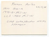 Ramon Aviles Signed ~3x4 Card Autographed Baseball MLB Red Sox World Series