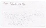 Chuck Bednarik 3x5 Index Card Autographed Signature Philadelphia Eagles HOF