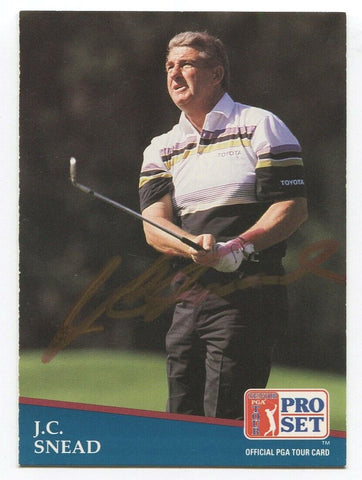 1991 Pro Set PGA Tour Golf J.C. Snead Signed Card Autographed #248