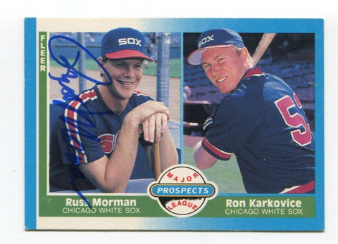 1987 Fleer Russ Morman Signed MLB Baseball RC Card Autographed AUTO #645