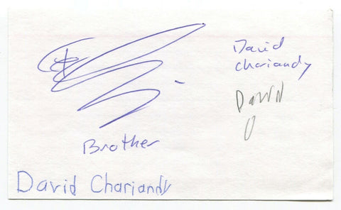 David Chariandy Signed 3x5 Index Card Autographed Author Writer Book Brother