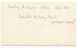 Dorothy McGuire Signed 3x5 Index Card Autographed Actress Swiss Family Robinson