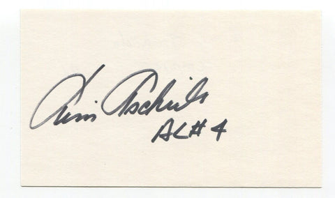 Tim Tschida Signed 3x5 Index Card Autograph Baseball MLB Umpire