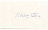 Volney Peters Signed 3x5 Index Card Autographed MLB Baseball Washington Redskins