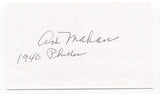 Art Mahan Signed 3x5 Index Card Autographed MLB Baseball 1940 Phillies