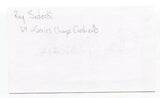 Ray Sadecki Signed 3x5 Index Card Autographed Baseball 1964 St Louis Cardinals