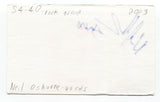 Neil Osborne Signed 3x5 Index Card Autographed Signature 54-40 Band