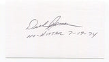 Dick Bosman Signed 3x5 Index Card Autographed Baseball Texas Rangers No Hitter