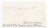 Ken Olandt Signed 3x5 Index Card Autographed Signature Actor