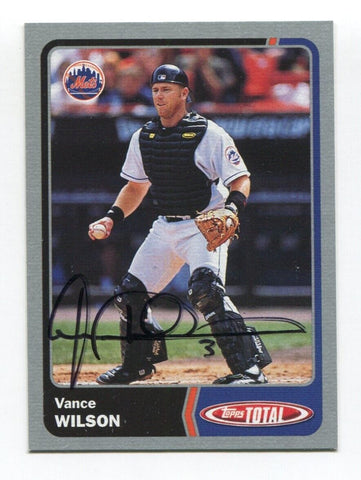 2003 Topps Total Vance Wilson Signed Card MLB Baseball Autographed #34