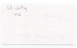 Bill Whitby Signed 3x5 Index Card Autograph Baseball MLB Minnesota Twins