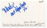 Meghan Hoople Signed 3x5 Index Card Autographed Actress Robocop