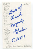 Marty Galin Signed 3x5 Index Card Autographed Signature Actor Writer Producer
