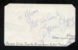 Bruce Gray Signed Cut 3x5 Index Card Autographed Signature Actor