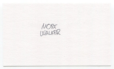 Mort Walker Signed 3x5 Index Card Autograph Cartoonist Comic Beetle Bailey