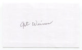 Art Weiner Signed 3x5 Index Card Autograph Football NFL New York Yanks CFHOF