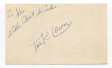 Turk Lown Signed 3x5 Index Card Baseball Autographed Vintage Signature From 1955