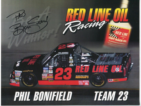 Phil Bonifield Signed 8.5 x 11 inch Photo NASCAR Racing Race Car Driver