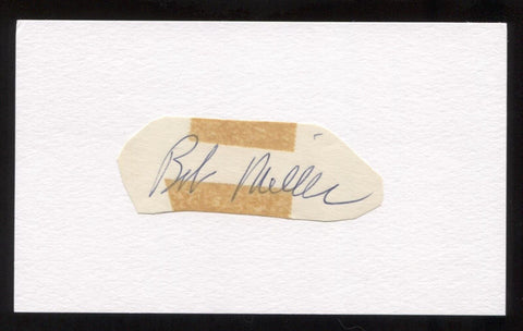 Bob Miller Signed Cut Autographed Index Card Circa 1962 Baseball Signature