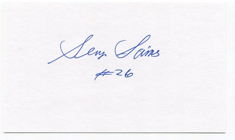 George Saimes Signed 3x5 Index Card Autographed NFL Football Buffalo Bills