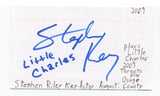 Stephen Riley Key Signed 3x5 Index Card Autographed Actor August: Osage County