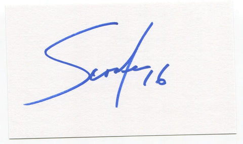 Scooter Christensen Signed 3x5 Index Card Autographed Harlem Globetrotters